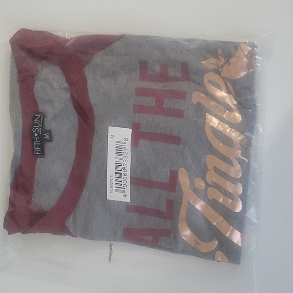 Women grey and burgundy All the Jingle Ladies Christmas Shirt size M - Picture 5 of 6